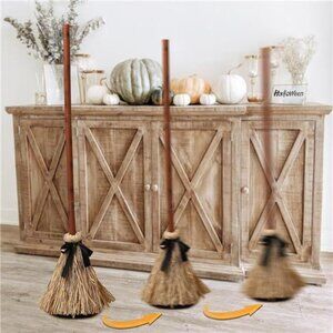 Halloween Decoration- 43.5 Inches Tall Animated Floating Witch's Broom –Haunted
